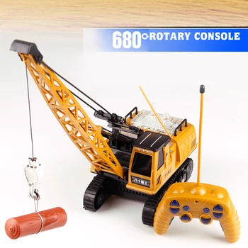 

Remote control engineering truck crawler simulation crane 12 channel crane light music crane