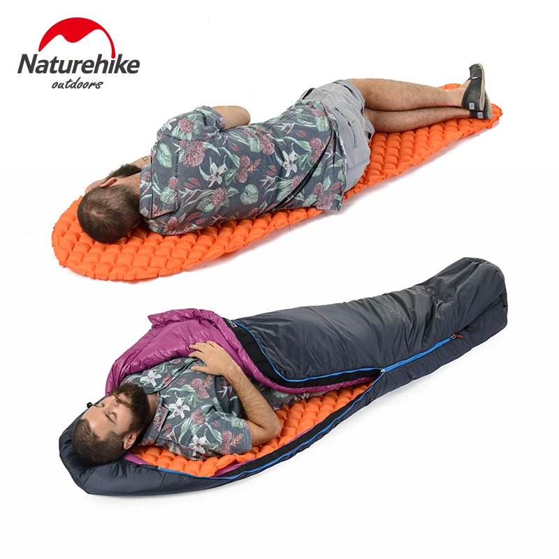 Naturehike في تضخيم وسادة النوم في الهواء الطلق التخييم المشي حصيرة خفيفة الوزن مخيم مرتبة هوائية مع وسادة 3 ألوان