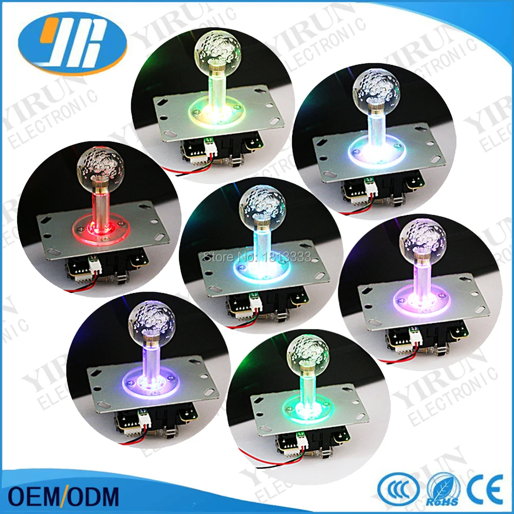 

Jamma Arcade joystick 12V illuminated LED Joystick SANWA 5pin Type Stick Fighting rocker