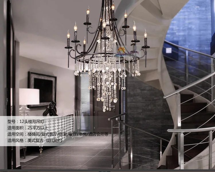 Aliexpress Com Fashion Bar Retro Black S Chandelier Aliexpress Com Fashion Bar Retro Black S Chandelier Crystal Lamparas Large Iron Er Hotel Villa E14 Led Novelty Lighting From