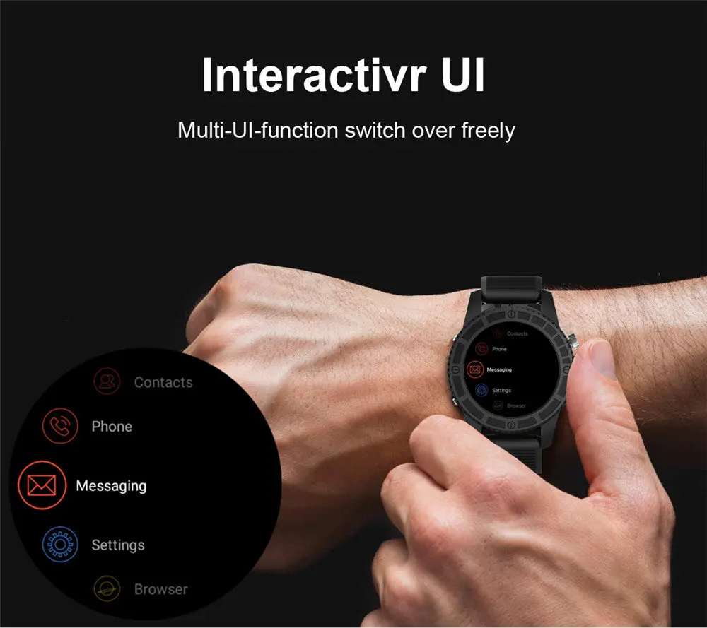 Interpad 4G gps wifi Смарт-часы Android 7,0 MTK6737 1 ГБ ОЗУ 16 Гб ПЗУ Поддержка wifi gps Google Play карты смарт-часы для Xiaomi