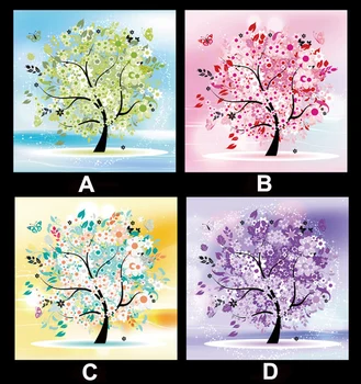 

CNA 5D DIY Mosaic Diamond Painting Scenery Four Season Tree Rhinestone Embroidery Cross Stitch Landscape Needlework Child Gifts