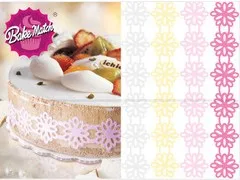 4 шт съедобная Вафля кружевная обертка для торта, 17x3 см свадебное кружевное украшение для торта, съедобная бумага для украшения кекса - Цвет: D