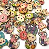 50pcs Mix Wooden Cat Buttons Lot Craft/Kids Sewing Embellishment 30mm WB467 1