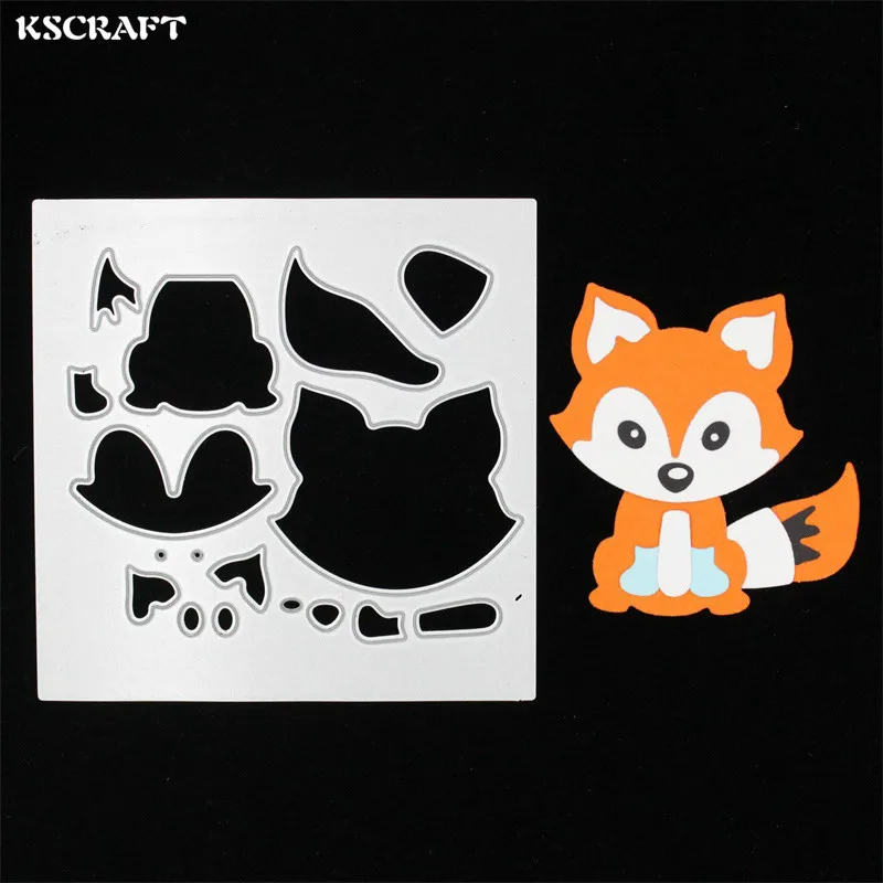 

KSCRAFT Lovely Fox Metal Cutting Dies Stencils for DIY Scrapbooking/photo album Decorative Embossing DIY Paper Cards