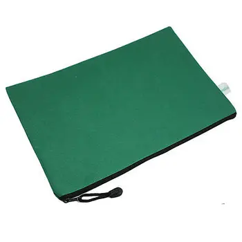 

A4 Green Nylon Hand Strap Design Paper Organizer Files Bag