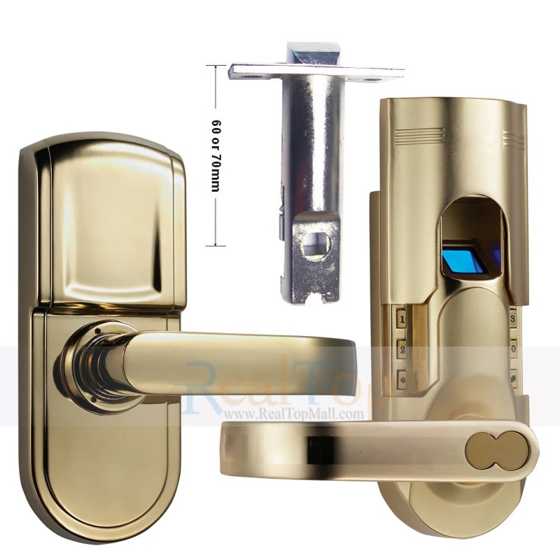 

Smart Digital Electronic Keyless Keypad Locks Fingerprint Door Lock with Single Latch Golden/ Silver Color