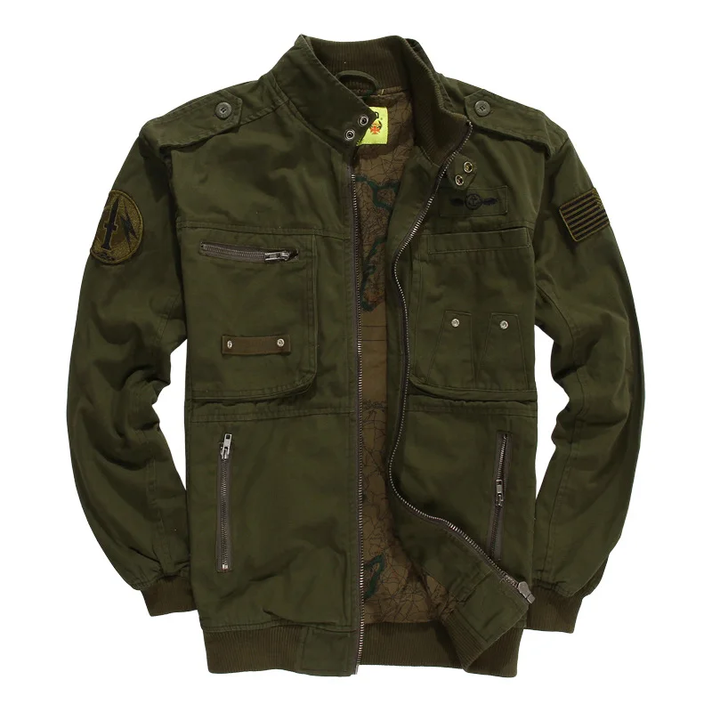 Autumn and Winter Military Jackets Men Outwear Casual Cotton Coat Army