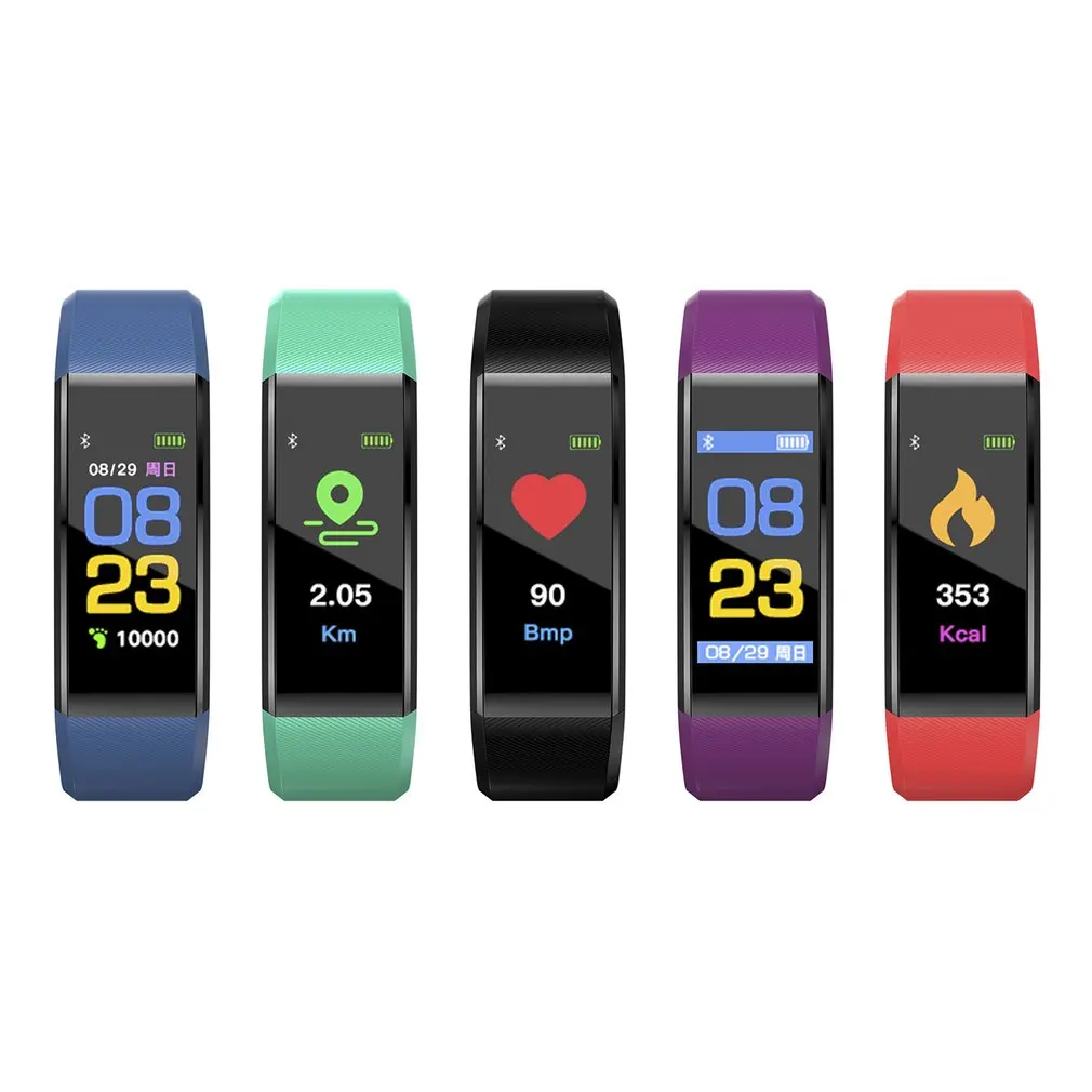 

115Plus Smart Bracelet Fitness Tracker Blood Pressure Heart Rate Monitor Waterproof Sport Watch Call Reminder for Dropshipping