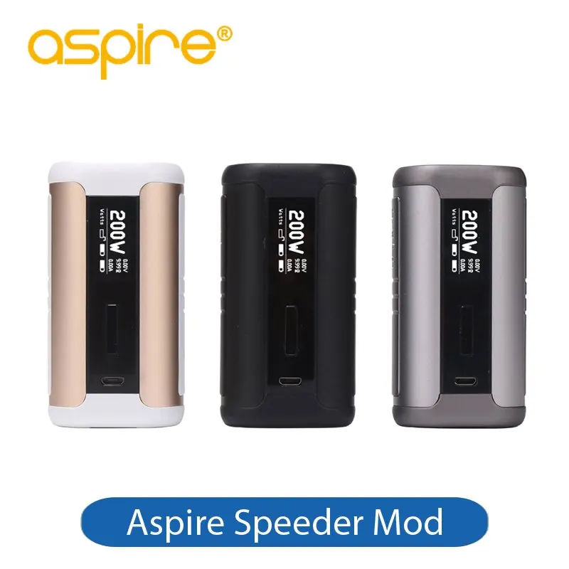 

Aspire Speeder Mod 200W Output Without 18650 Battery Compatible with Aspire Athos Tank Electronic Cigarette Box Mod