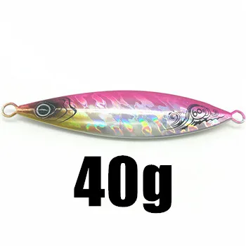 40G SUNMILE, 1 шт., 20 г, 30 г, 40 г, 60 г, медленный джиг, металлические рыболовные приманки, жесткие приманки, рыболовные снасти - Цвет: 40G