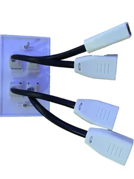

4Gold Plated HDMI Pigtails Wall Plate Face Cover for Home Theater DVD Cable Satellite TV PS3 HDTV(White)