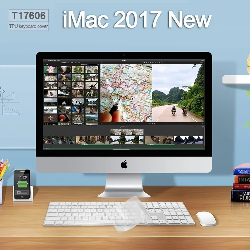 

TPU Keyboard cover For iMac New Pattern Bluetooth dustproof Keyboard Film with Numeric Key Magic wetarproof Protector Film.
