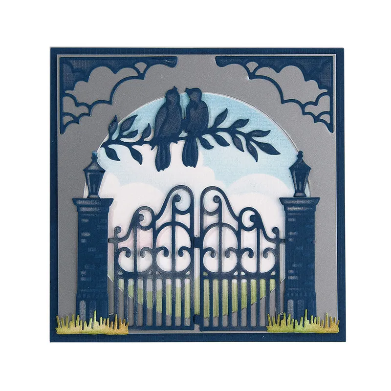 

Naifumodo1 Pcs/lot Metal Cutting Dies Scrapbooking for Card Making DIY Embossing Cuts New Craft Die Branches and Birds Element