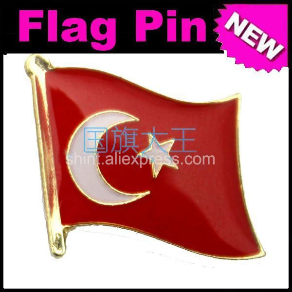 

Lapel Pins Turkey Flag Pins All Over The World Badge Emblem Country State Pins