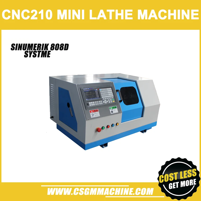 CNC210-S мини токарный станок с ЧПУ/1100 Вт двигатель/Sinumerik 808D ЧПУ управление systme/Мини DIY