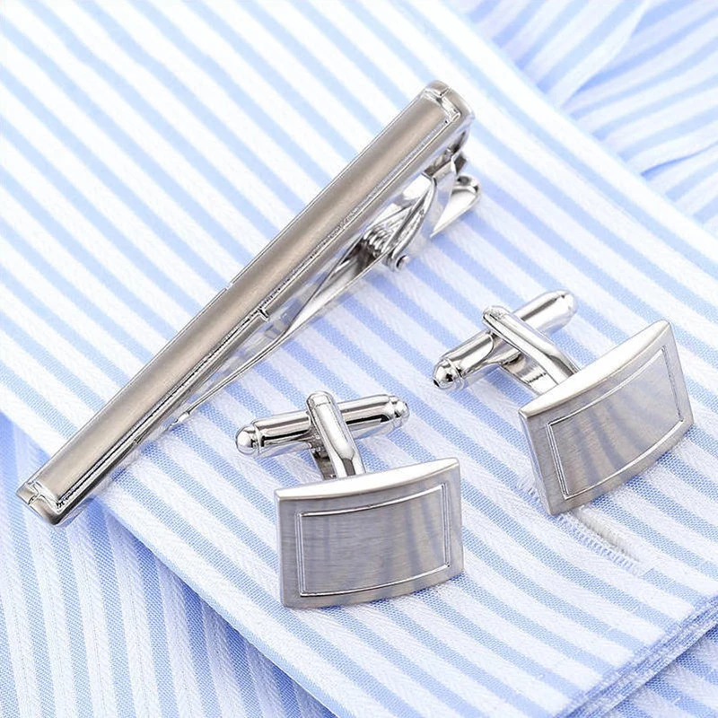 Drop Shipping VAGULA Stylish Cufflinks Tie Clip Set Tie Bar Quality