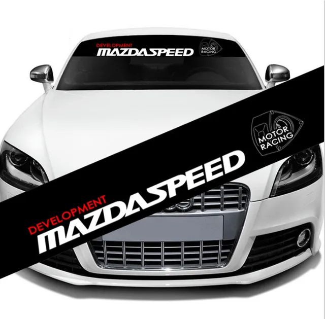 1Pcs DEVELOPMENT MAZDASPEED Sport PVC Luxury Car Front Windshield