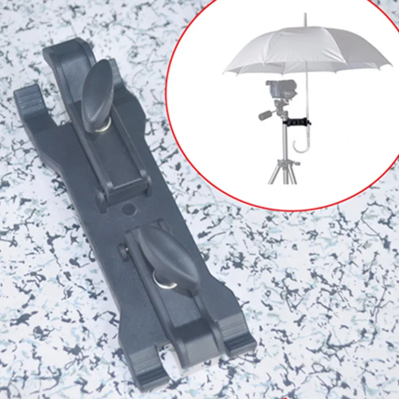 Outdoor Umbrella Holder Clip Clamp Bracket Support for Camera Tripod