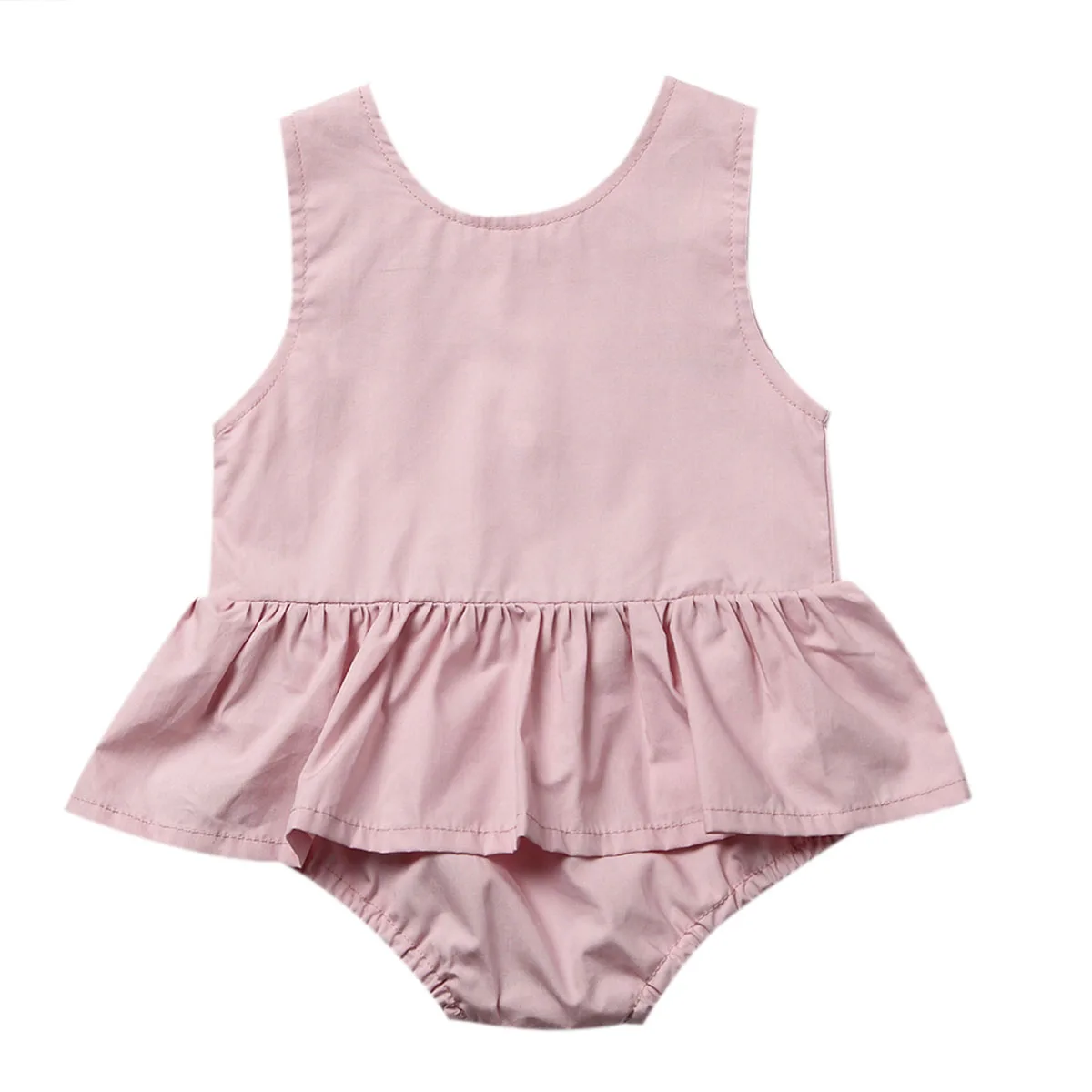 

2018 New Summer Newborn Toddler Infant Baby Girls Bodysuit Sleeveless Crew Neck Floral Jumpsuit Outfit Clothes Dress