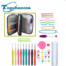 37 шт./компл. многоцветный крючком Крючки Пряжа Вязание Вышивка Крестом Иглы набор комплект с делом Инструменты, curve иглы крючком защелки, как подарок