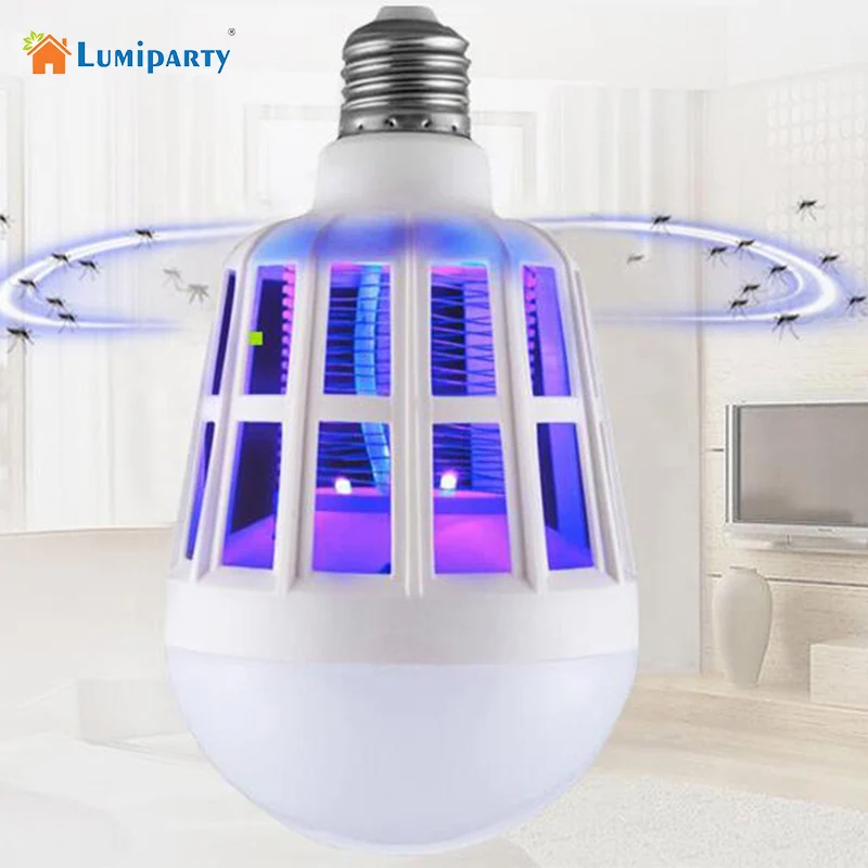 

LumiParty Newest LED Lamp Bulb 220V Bug Zapper Mosquito Killer Bulb Photocatalyst Insect Killer Repellent Pest Control Trap