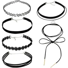 

Topkeeping Brand Women Choker Necklace Casual Fashion Jewelry Ladies Gothic Clavicle Necklaces Simple Trendy Girls Lace Necklace