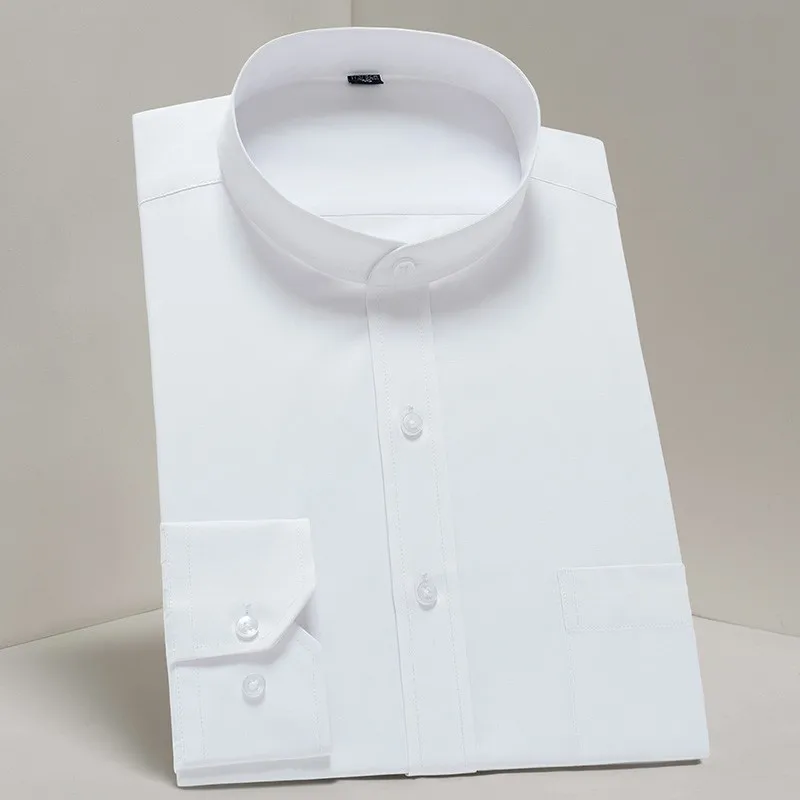 Chinese collar dress shirt Clearance