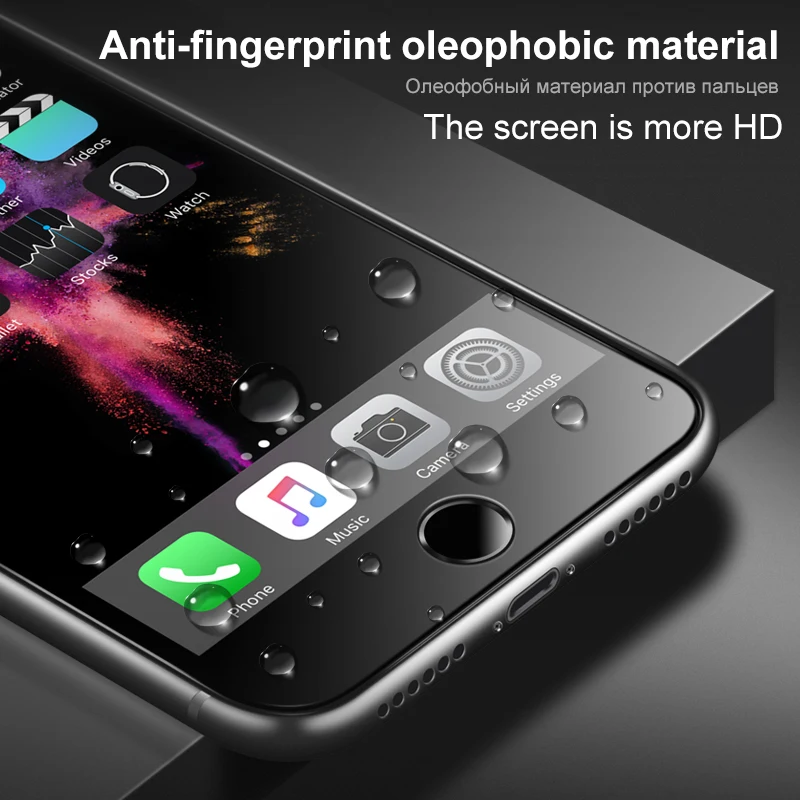 Coolreall уровень твердости 9H 3D мягкий край Полное покрытие закаленное стекло для iPhone