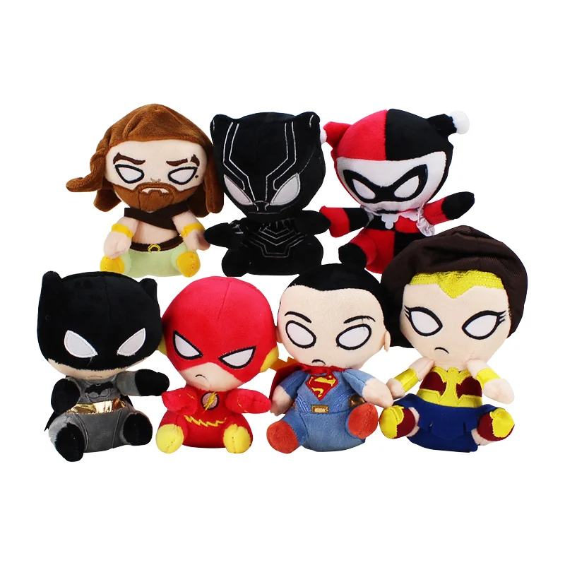 7styles Super Heroes Plush Dolls Toys Superman batman the flash wonder woman Aquaman Lovely toys Kids