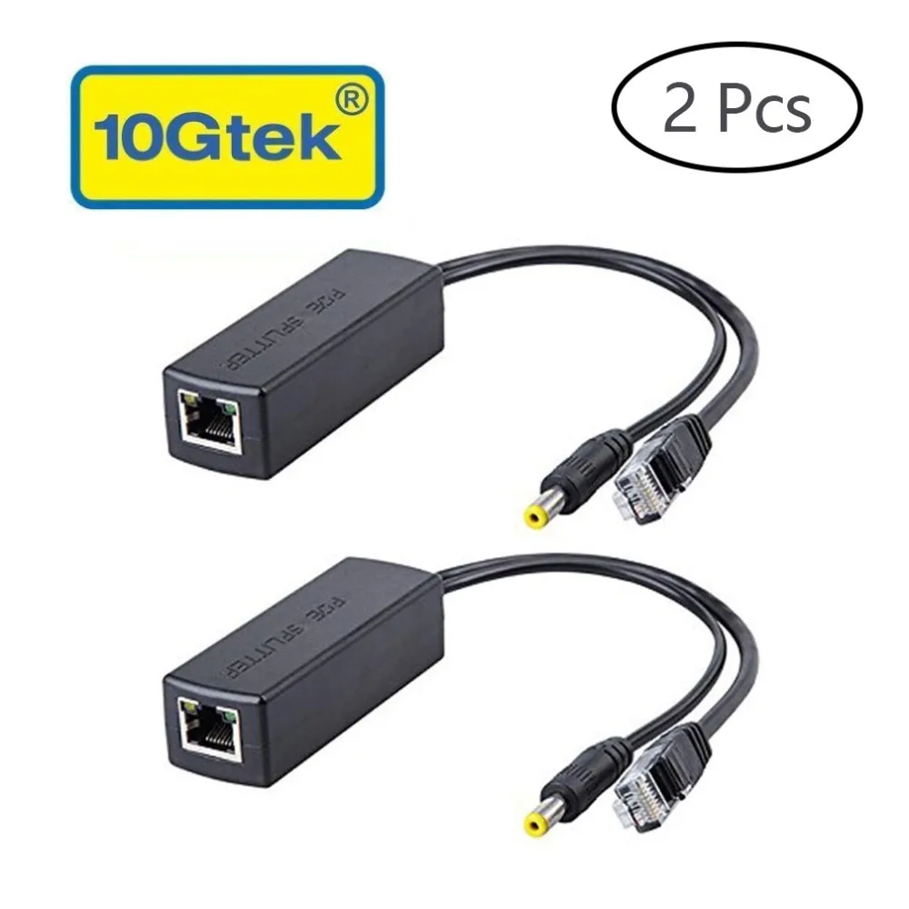 IEEE 802.3af 2-Pack Active PoE Power Over Ethernet Splitter Adapter 48V To 12V