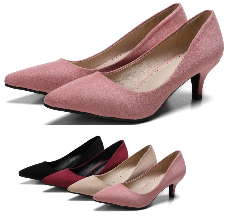 heel Suede Women Shoes Pointed Toe Sexy high heels Office Shoes women Nude Pumps Daily shoes women|shoes nudeshoes pointed - AliExpress