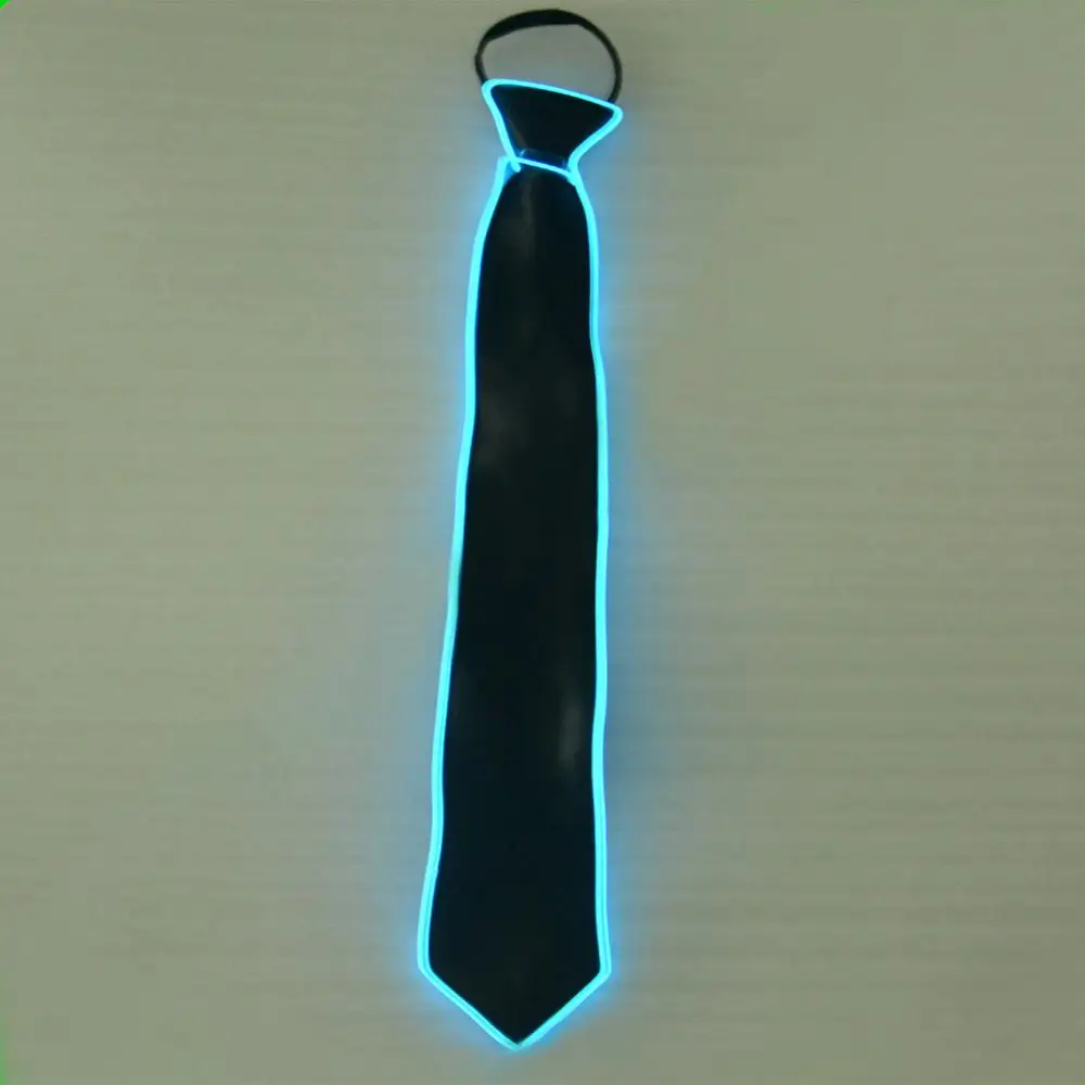 Новинка полосатый светильник Светодиодный светящийся галстук для мужчин светящийся галстук для вечерние DJ Disco - Испускаемый цвет: Синий