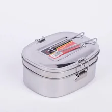 Лучшее качество из нержавеющей стали квадратная коробка для обеда Bento контейнер для еды для пикника путешествия 2 слоя