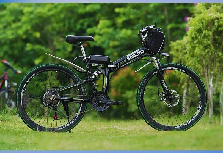 Top LOVELION Electric Bicycle Of Mountain Called 60Km Maxspeed 35KM/H Folding Bike Walking 500W Power Engine Double Shock Ebike 27