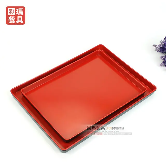 13.5INCH Wholesale Melamine Chinese Food Container Red Plastic Storage