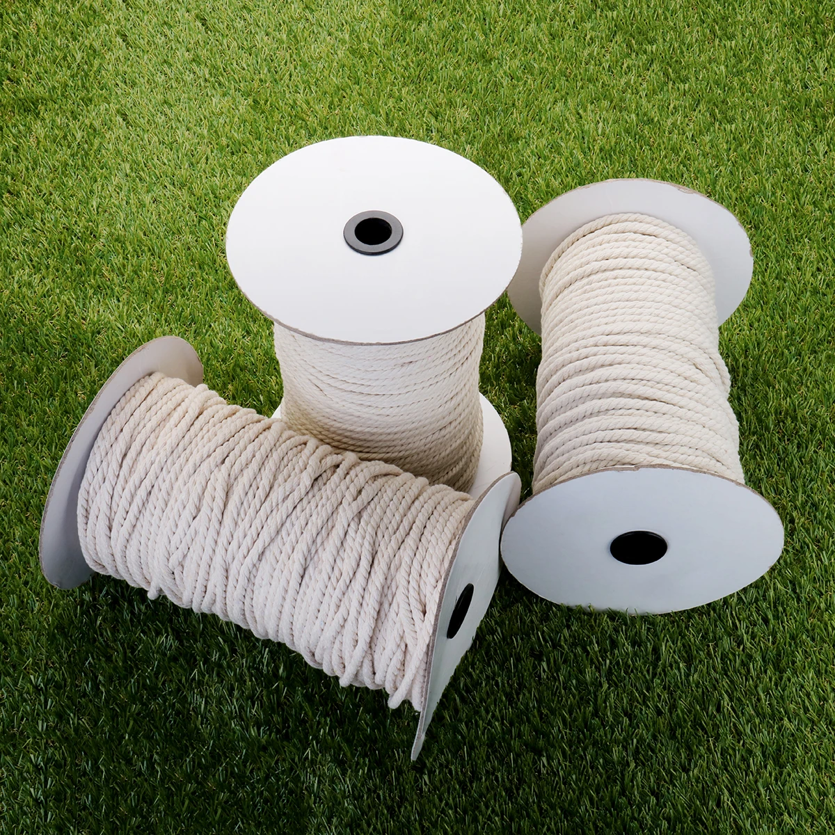 

KIWARM 1000g White Cotton Twisted Braided Cord Rope DIY Home Textile Accessories Craft Macrame String 3/4/5/6mm