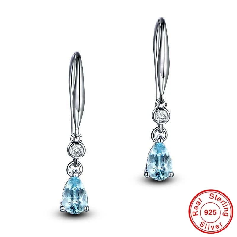 

NOT FAKE Fine Jewelry Topaz Earrings S925 Sterling silver diamond Luxury Earrings boutique custom jewelry
