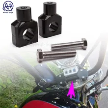 Алюминий " Руль управления для мотоциклов стояк вертикальный для Harley Kawasaki Vulcan 500 750 Черный