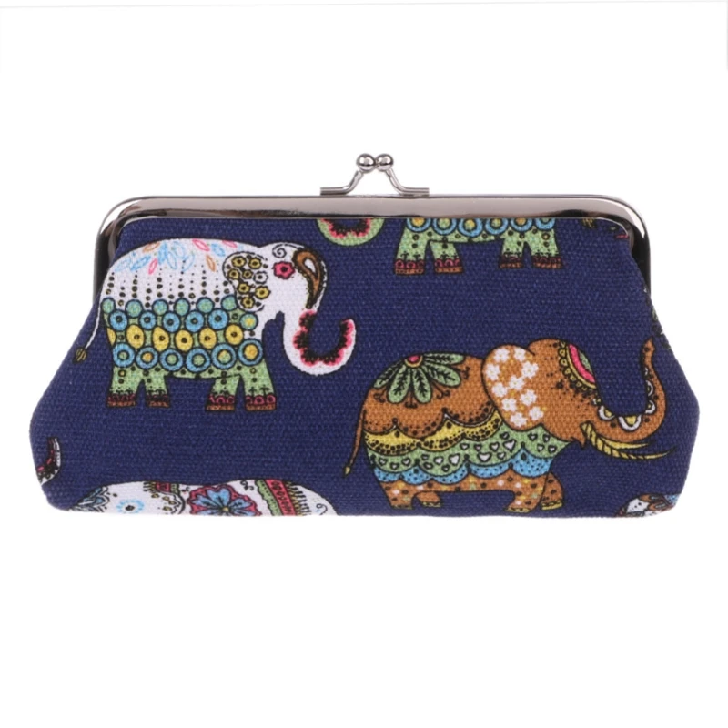 THINKTHENDO Women Girls Canvas Small Bag Cute Elephant ...