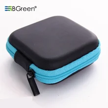 BGreen Pocketable наушники коробка гарнитура ЖЕСТКИЙ чехол брелок сумка для хранения сумка для mp3-плеера зарядное устройство кабель ключи