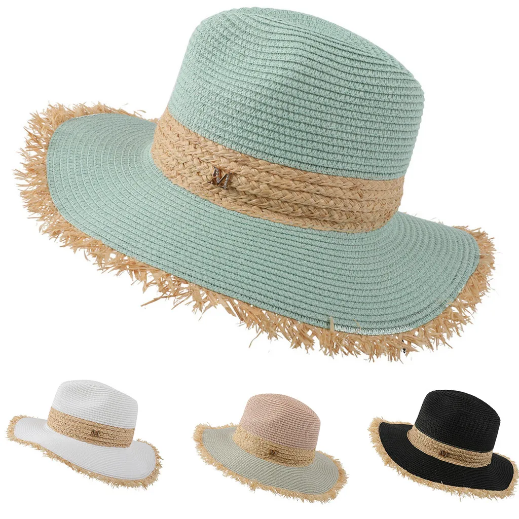 Женская модная Складная Соломенная пляжная летняя шляпа повседневные уличные подарки