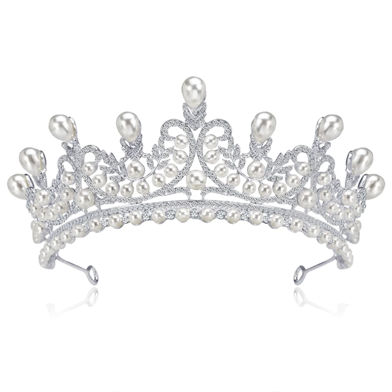 

JAVRICK 10 Pattern Silver Color Luxury Crystal Bridal Crown Tiaras Queen Princess Diadem Tiaras Women Headdress Hair Accessories