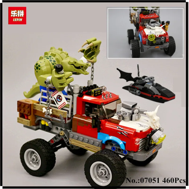 

IN STOCK 460Pcs Lepin 07051 Genuine Batman Movie Series The Killer Crocodile Tail-Gator 70907 Building Blocks Bricks Educational