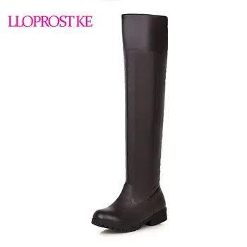 

Lloprost Ke Plus Size 34-43 New Fashion 2016 Winter Women Flat Boots Women's Knights Boots Attack On Titan Cosplay Boots GL037