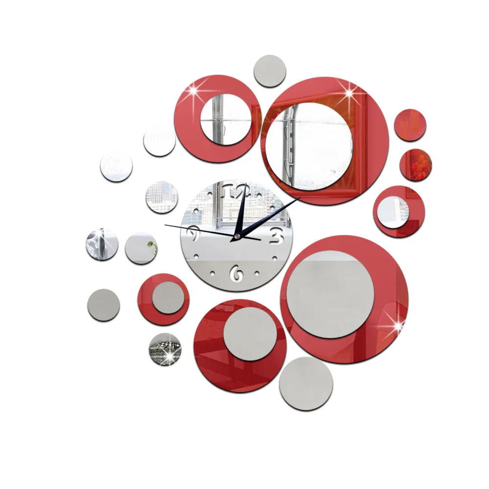 3D Wall Clock Spiegel DIY Wallclock Decorative Wall Watch Modern Design  Sticker Horloge Murale Design Moderne