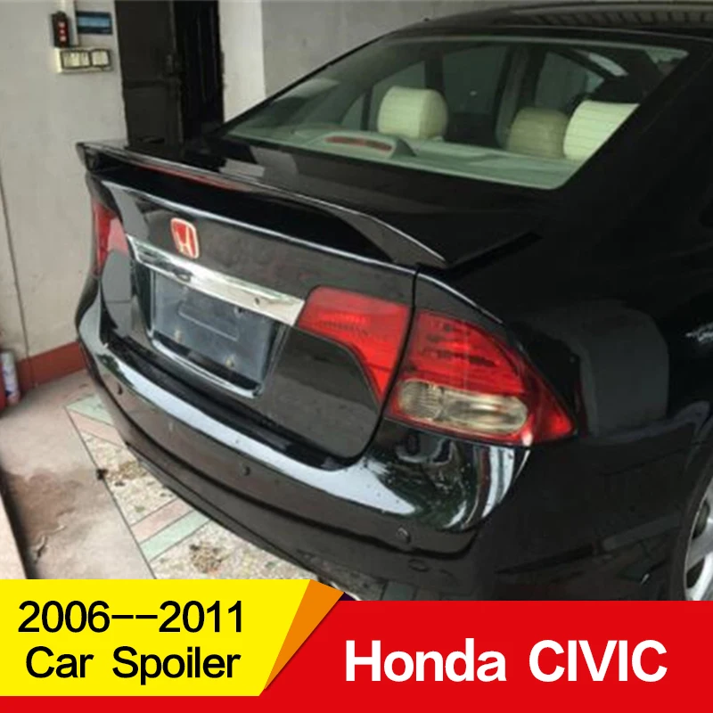 

Use for Honda CIVIC spoiler 2006--2011year ABS material ciimo rear wing with colour decoration dedicated Accessorie car refitt