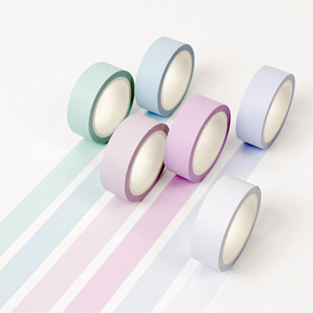DIY 12 colors mint green 5mm Handmade Kawaii Decorative Washi Tape Soft color can write Masking