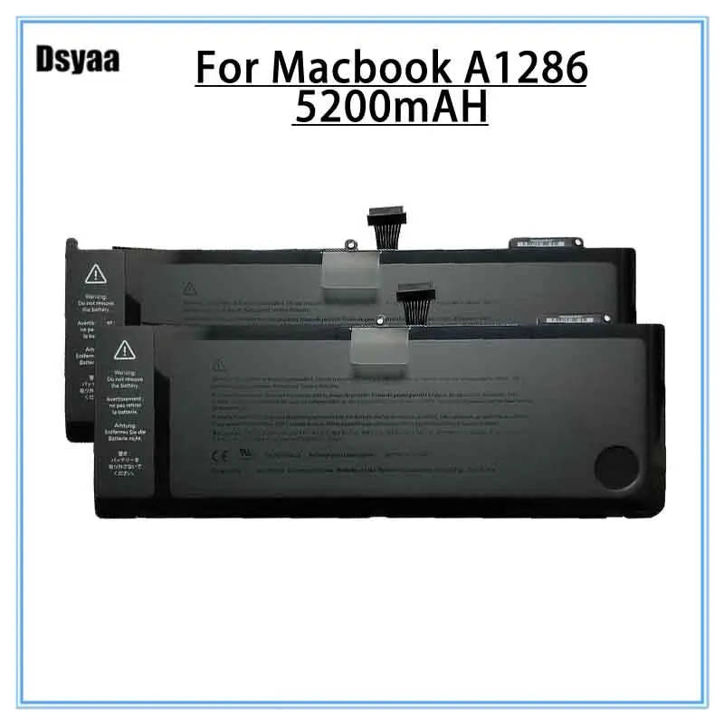 

for MacBook Pro 15" Battery 5200mAh A1286 A1382 2011 Version MC721 MC723 MD318 MD322 MD303 MD304 A1382 Replacement Battery