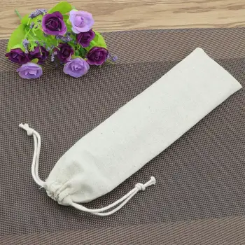 

1PC/10PCS/50 Pcs/Lot Portable Stainless Steel Storage Straw Bag Reusable Straw Pouch Picnic Camping Chopsticks Tableware Bag